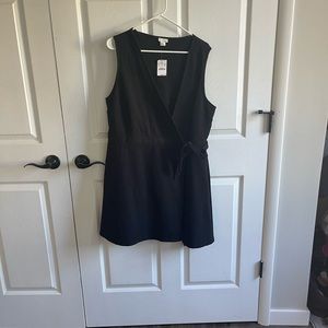 J Crew Black Wrap Dress NWT